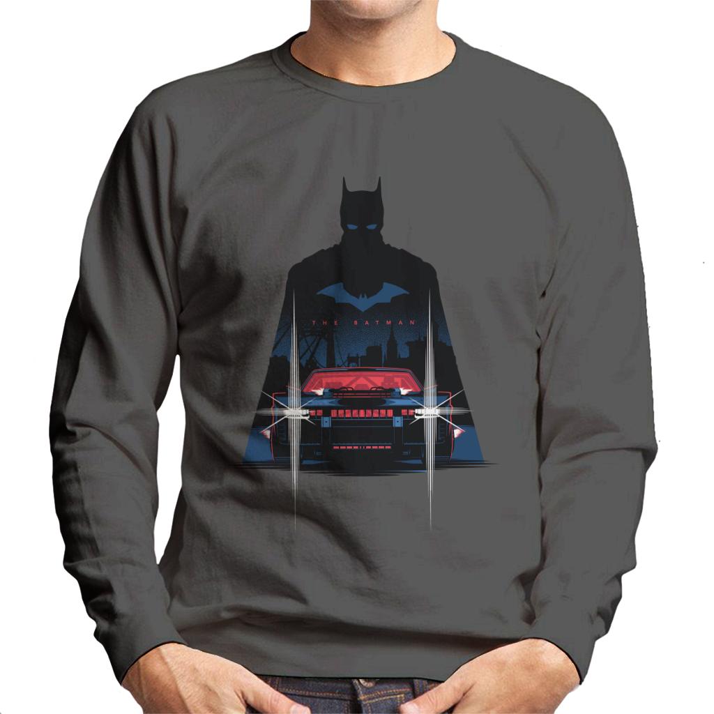 The Batman Silhouette Batmobile Men's Sweatshirt-ALL + EVERY