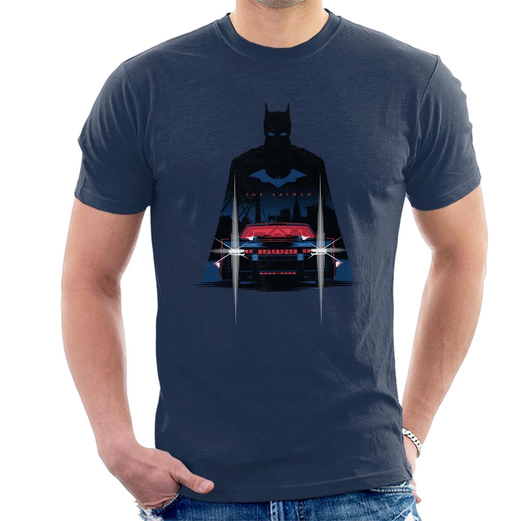 The Batman Silhouette Batmobile Men's T-Shirt-ALL + EVERY