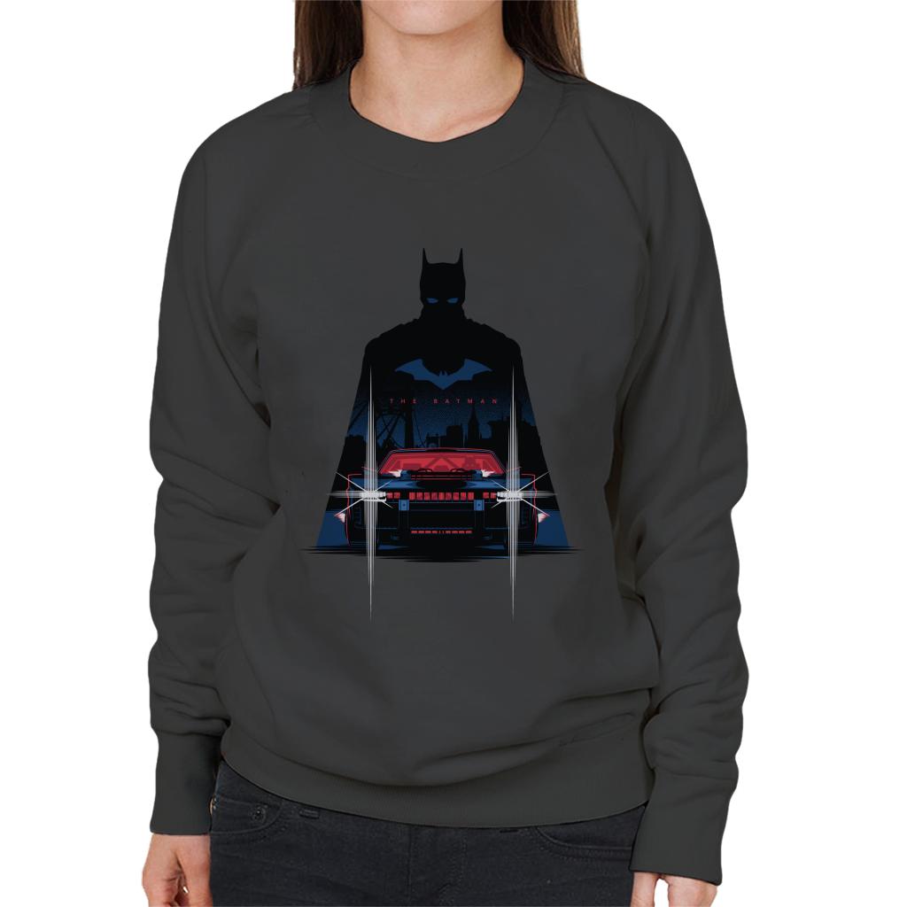 The Batman Silhouette Batmobile Women's Sweatshirt-ALL + EVERY