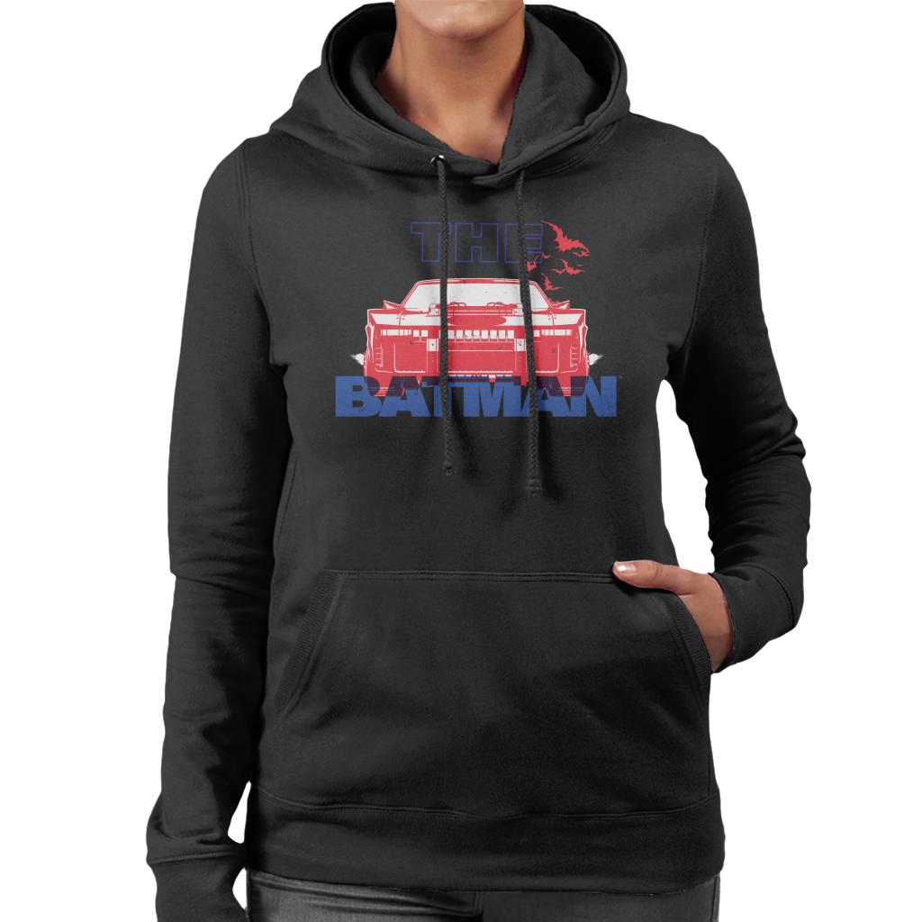 The Batman Red Batmobile Women's Hooded Sweatshirt-ALL + EVERY