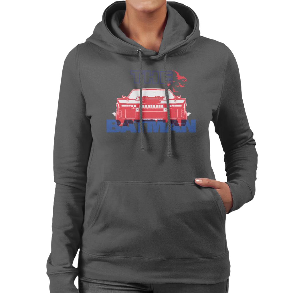 The Batman Red Batmobile Women's Hooded Sweatshirt-ALL + EVERY