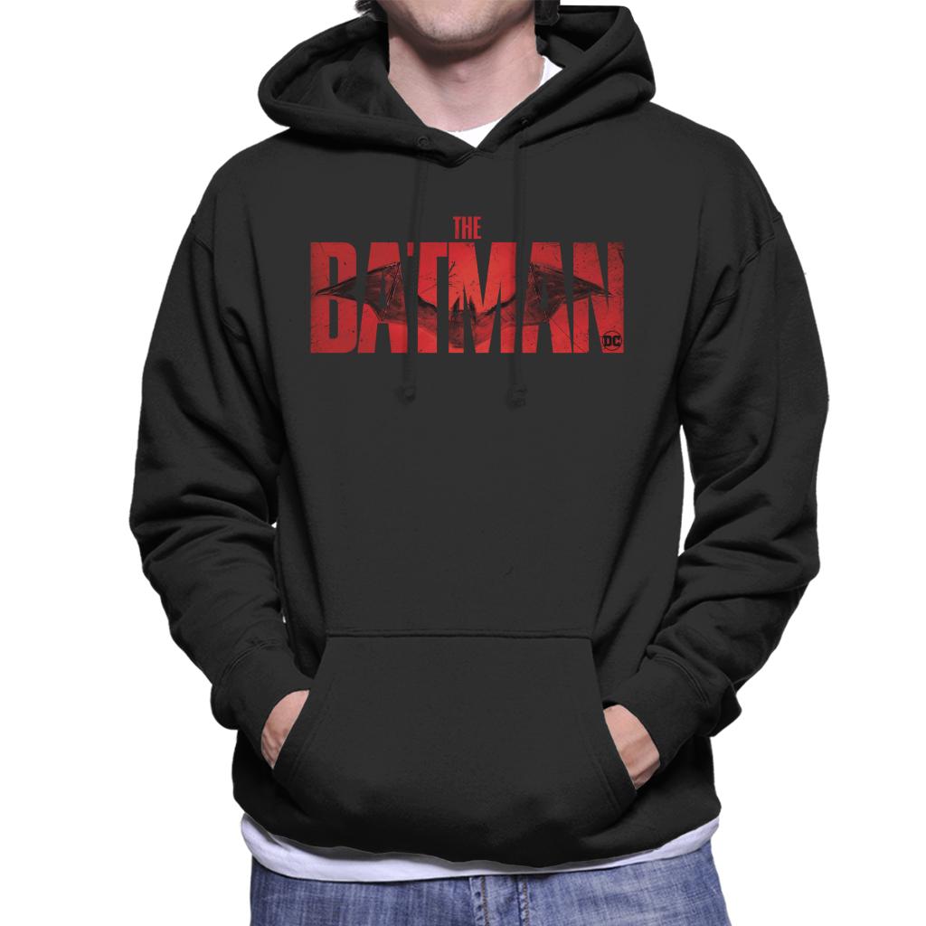 The Batman Red Logo Bat Signal Men's Hooded Sweatshirt-ALL + EVERY