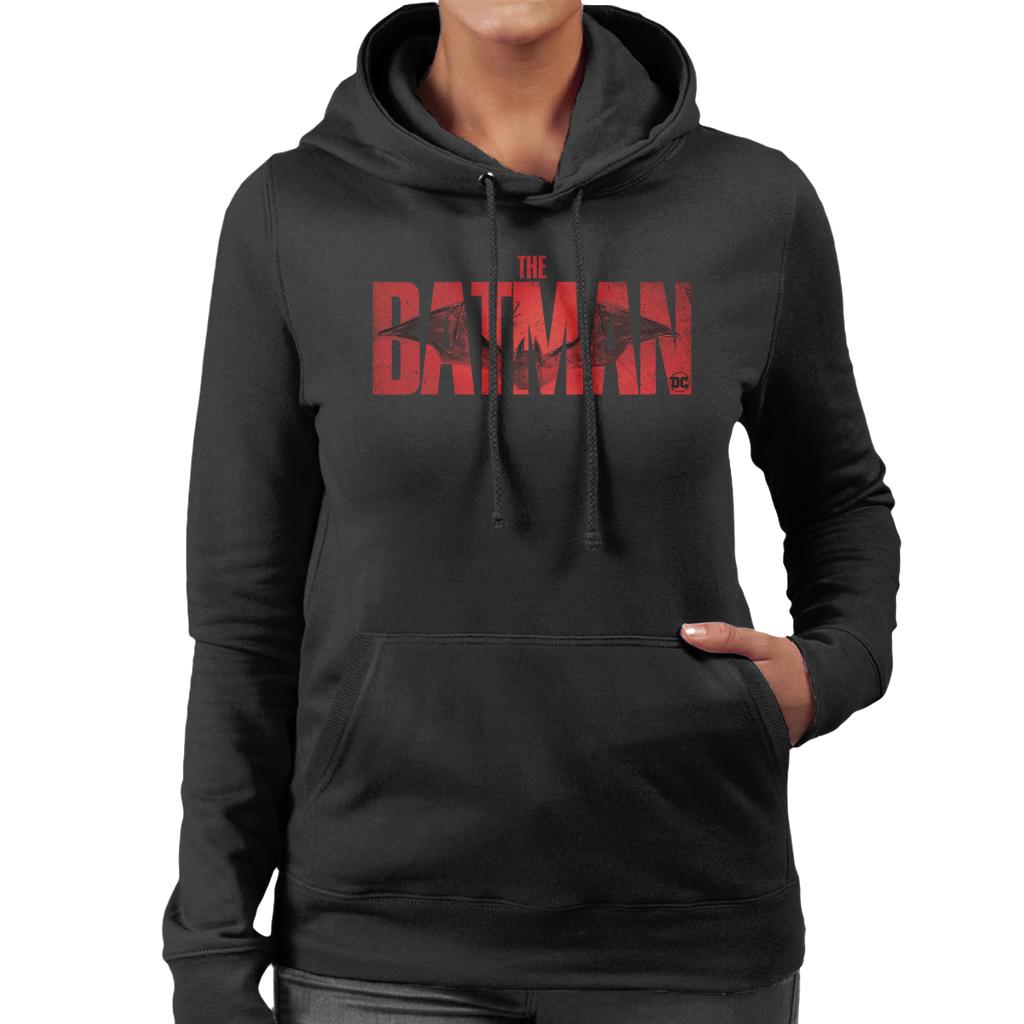 The Batman Red Logo Bat Signal Women's Hooded Sweatshirt-ALL + EVERY