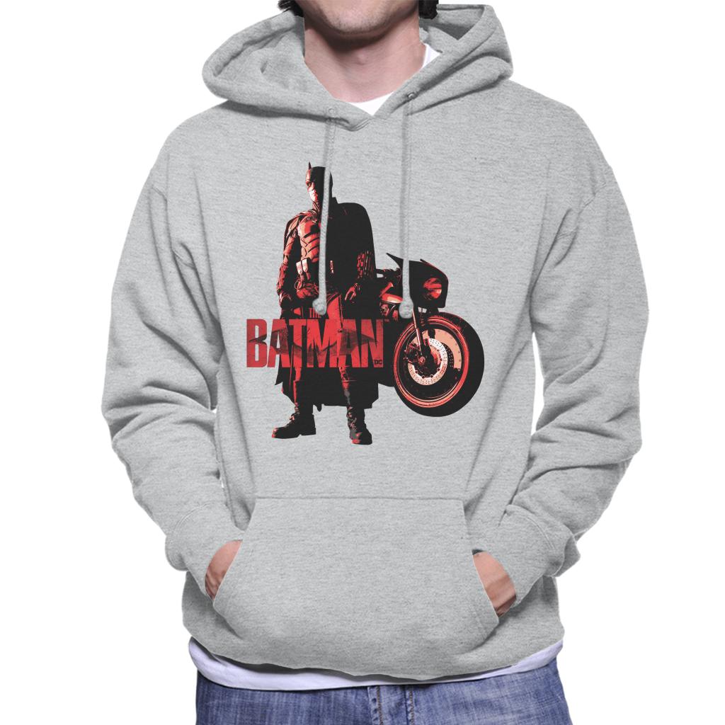 The Batman Red Logo Motorbike Men's Hooded Sweatshirt-ALL + EVERY