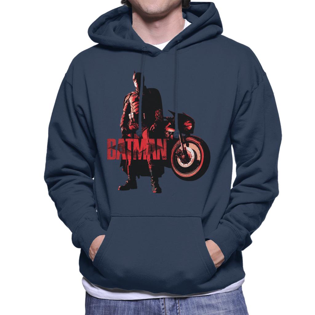 The Batman Red Logo Motorbike Men's Hooded Sweatshirt-ALL + EVERY