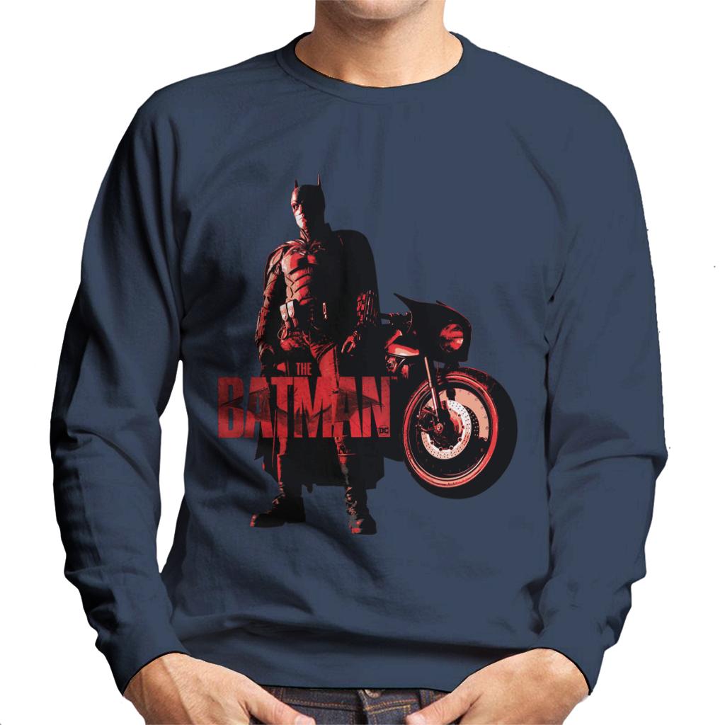 The Batman Red Logo Motorbike Men's Sweatshirt-ALL + EVERY