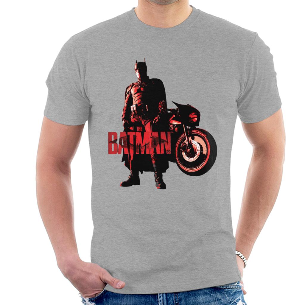 The Batman Red Logo Motorbike Men's T-Shirt-ALL + EVERY