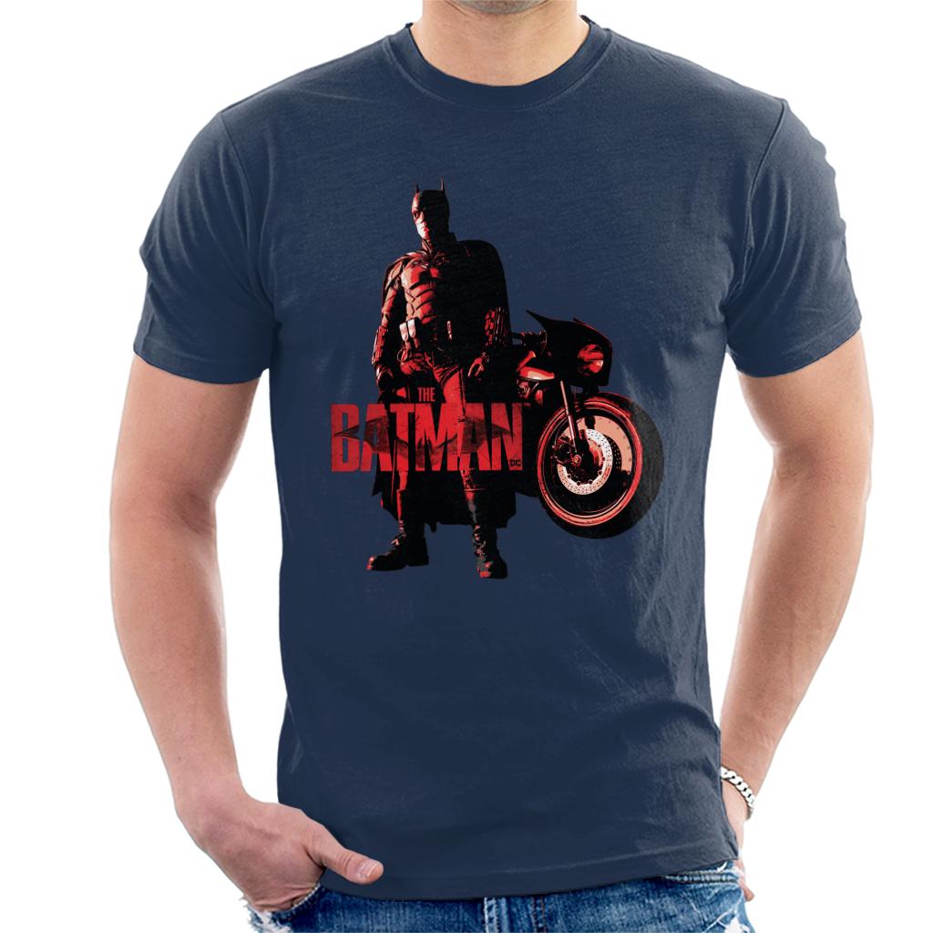 The Batman Red Logo Motorbike Men's T-Shirt-ALL + EVERY