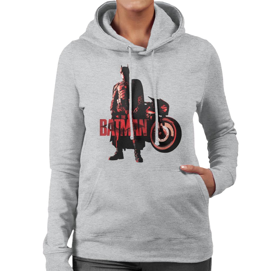 The Batman Red Logo Motorbike Women's Hooded Sweatshirt-ALL + EVERY