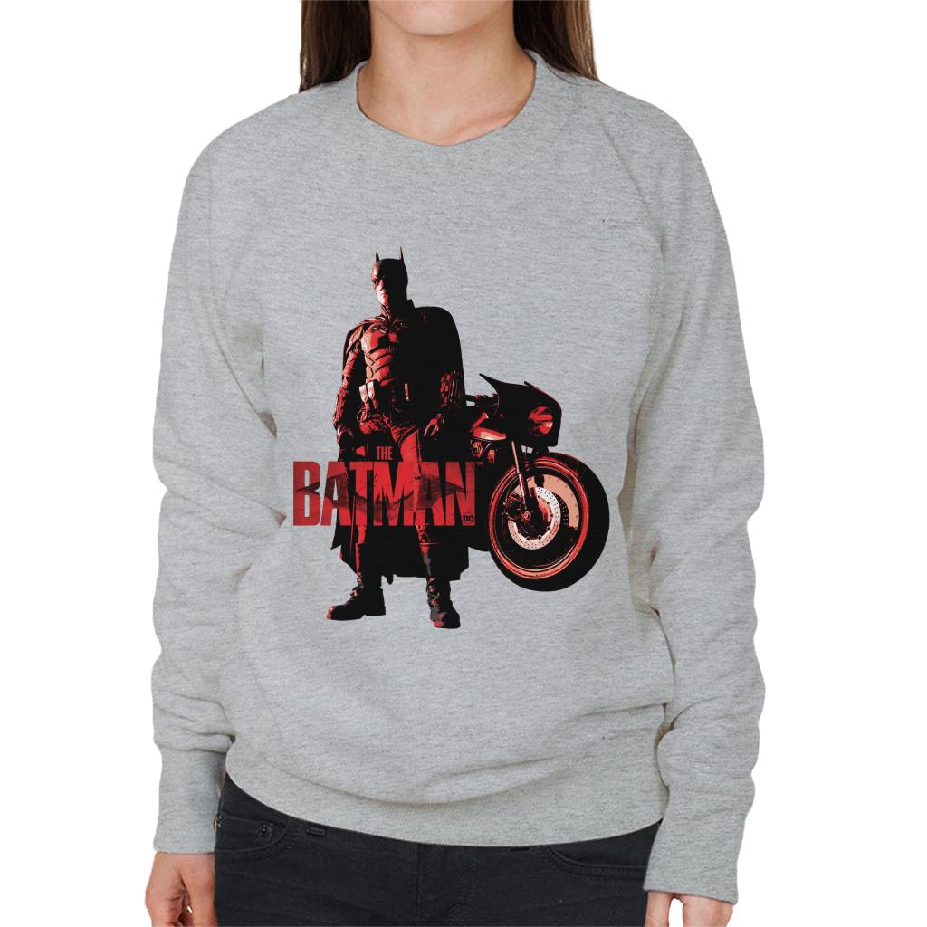 The Batman Red Logo Motorbike Women's Sweatshirt-ALL + EVERY