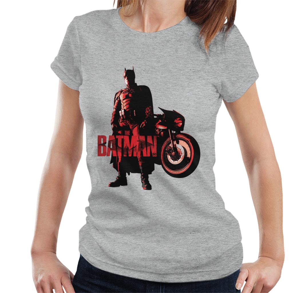 The Batman Red Logo Motorbike Women's T-Shirt-ALL + EVERY