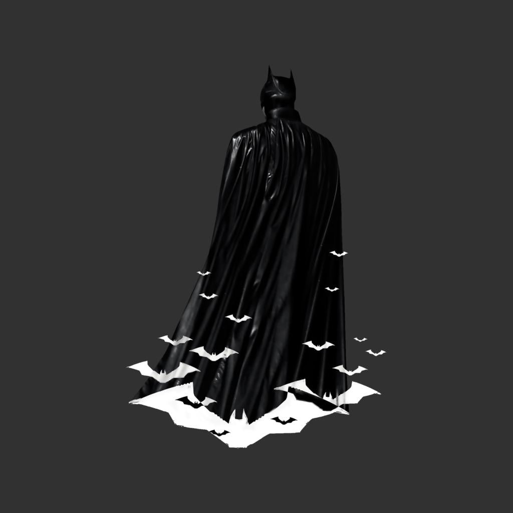 The Batman Cape White Bat Signals Men's T-Shirt-ALL + EVERY