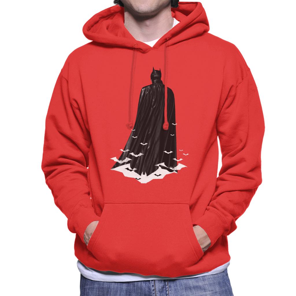 The Batman Cape White Bat Signals Men's Hooded Sweatshirt-ALL + EVERY