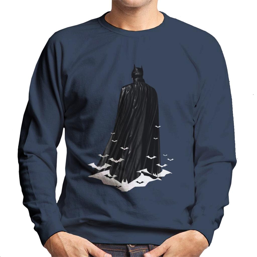 The Batman Cape White Bat Signals Men's Sweatshirt-ALL + EVERY