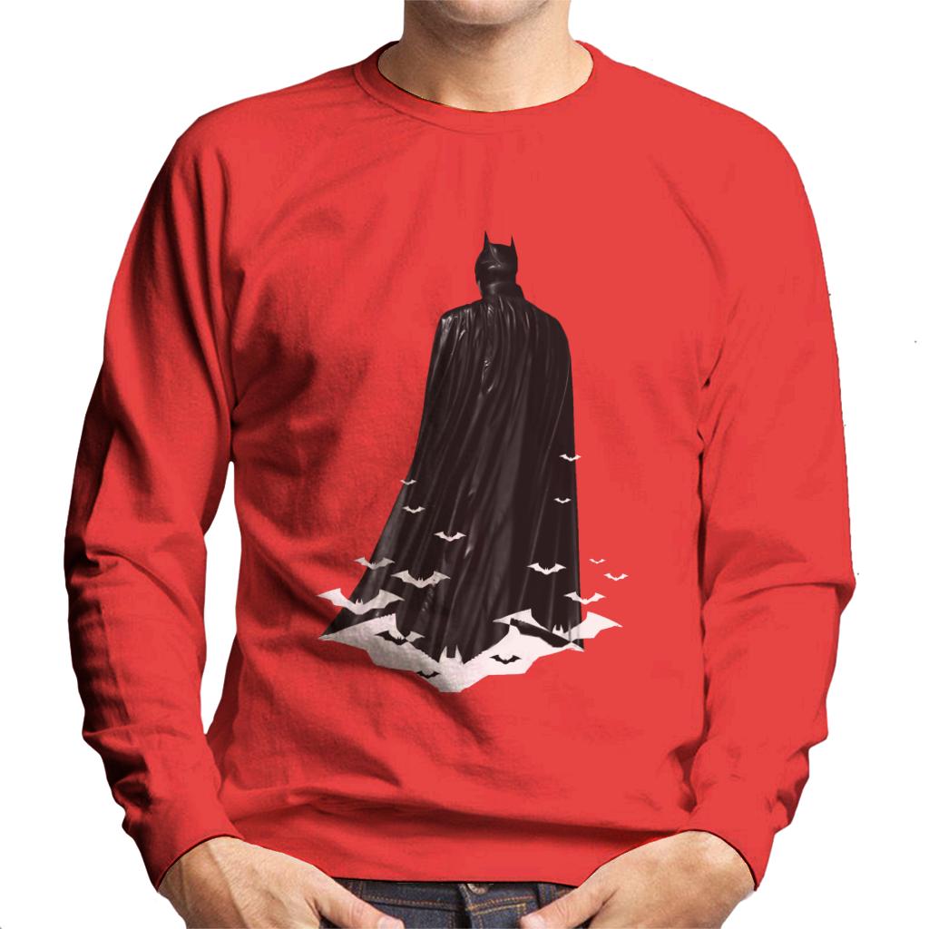 The Batman Cape White Bat Signals Men's Sweatshirt-ALL + EVERY