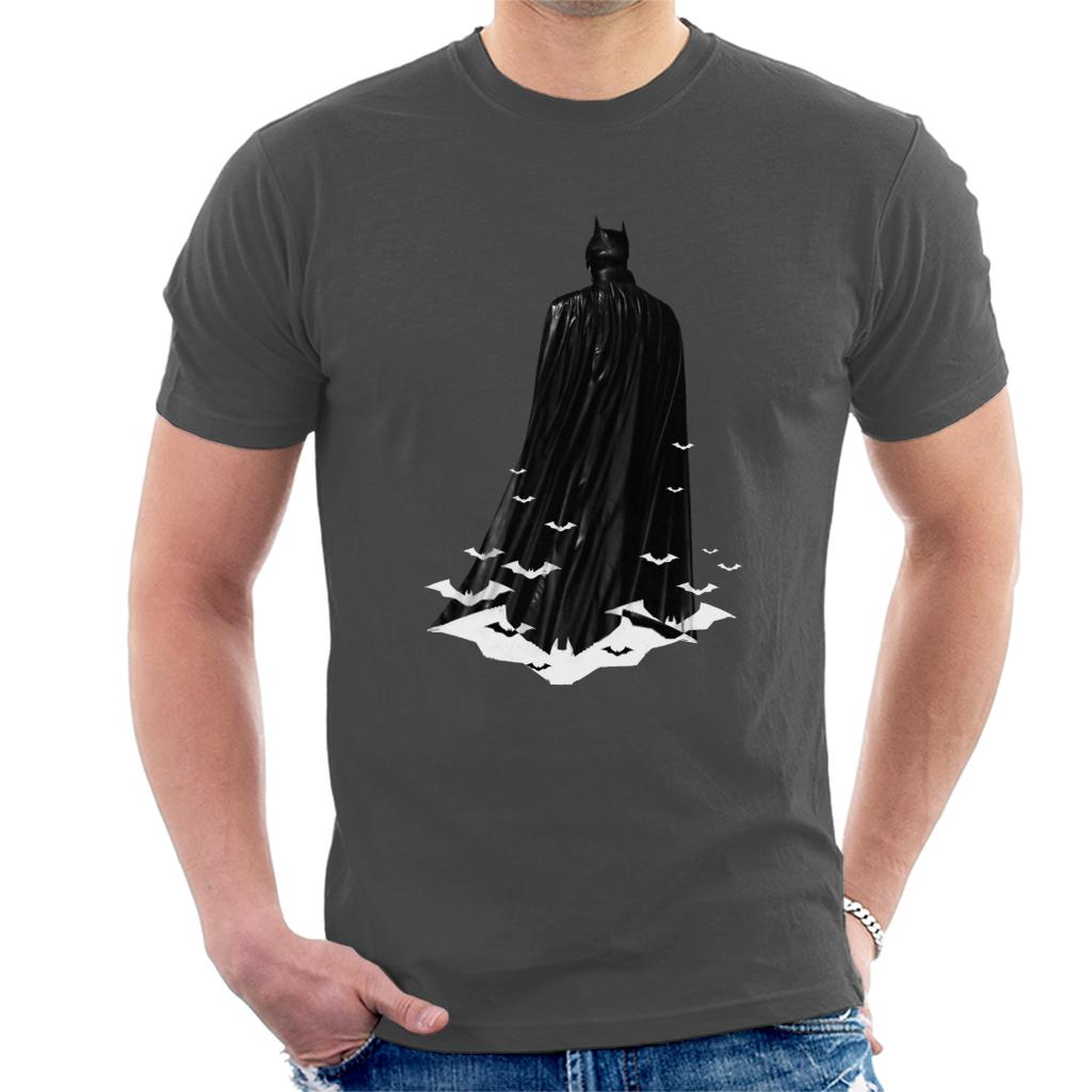 The Batman Cape White Bat Signals Men's T-Shirt-ALL + EVERY