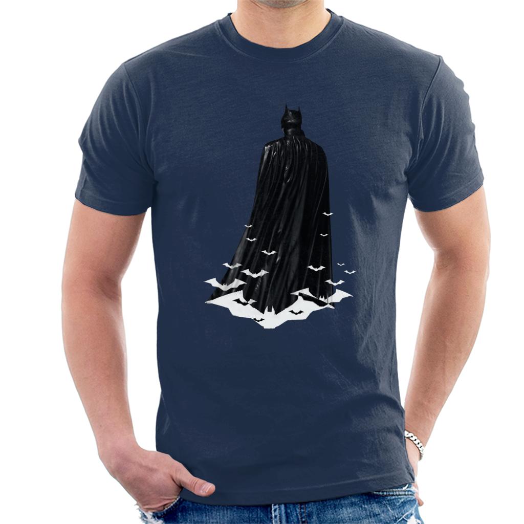 The Batman Cape White Bat Signals Men's T-Shirt-ALL + EVERY