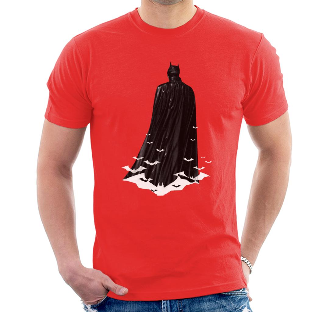 The Batman Cape White Bat Signals Men's T-Shirt-ALL + EVERY