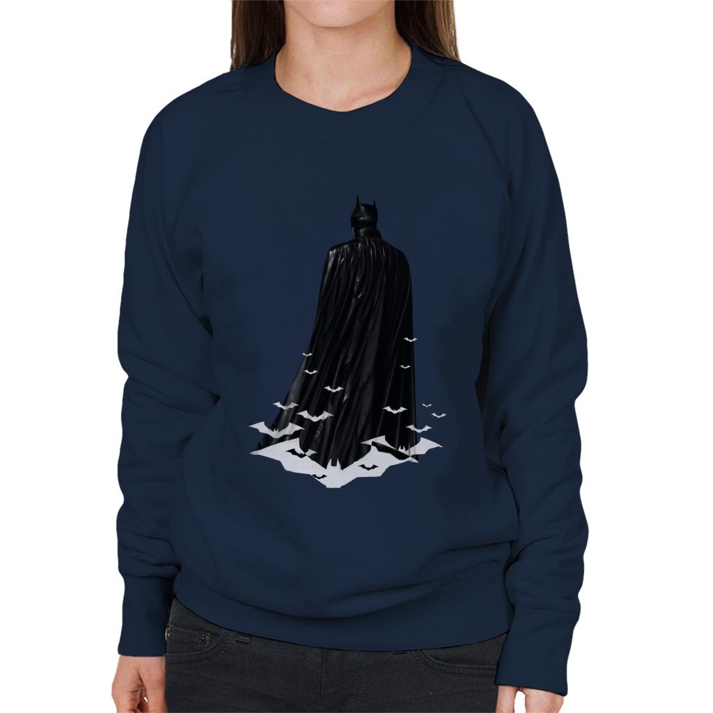 The Batman Cape White Bat Signals Women's Sweatshirt-ALL + EVERY