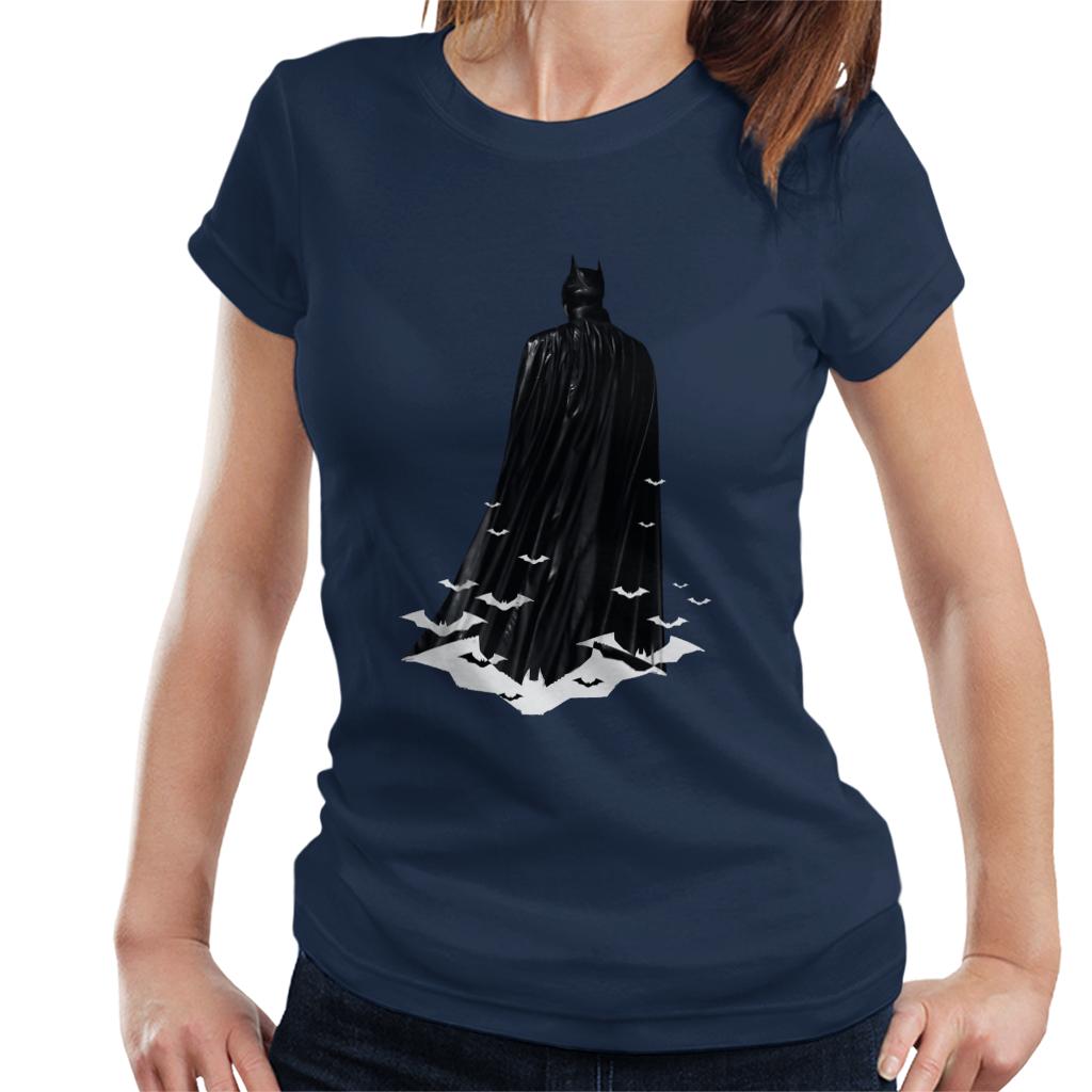 The Batman Cape White Bat Signals Women's T-Shirt-ALL + EVERY