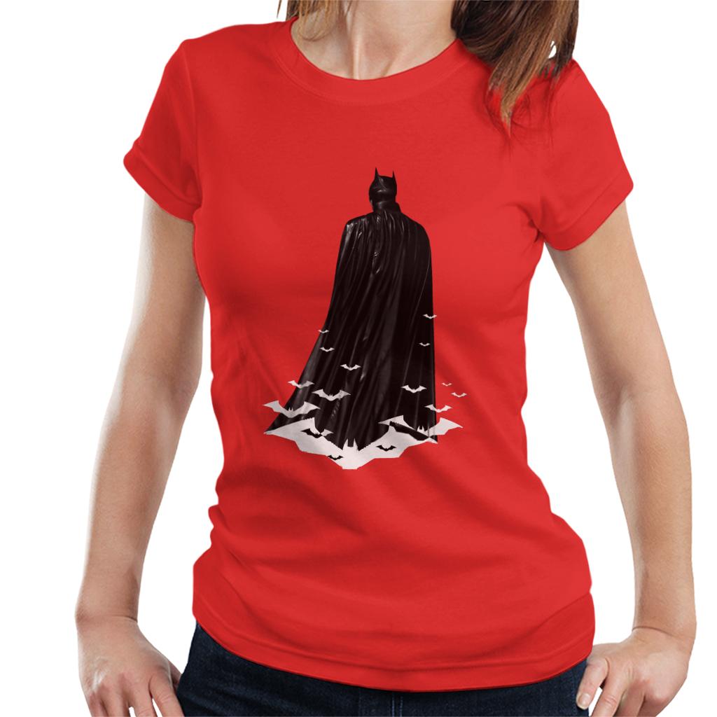 The Batman Cape White Bat Signals Women's T-Shirt-ALL + EVERY