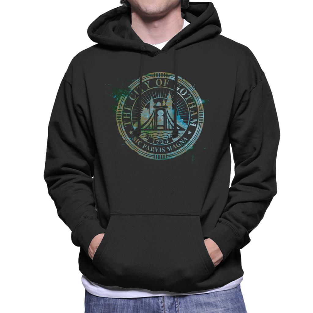 The Batman The City Of Gotham Badge Men's Hooded Sweatshirt-ALL + EVERY