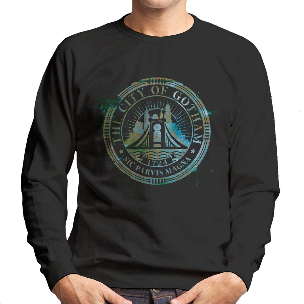 The Batman The City Of Gotham Badge Men's Sweatshirt-ALL + EVERY