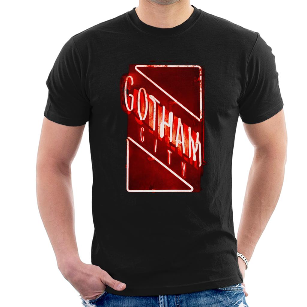 The Batman Gotham City Neon Light Men's T-Shirt-ALL + EVERY