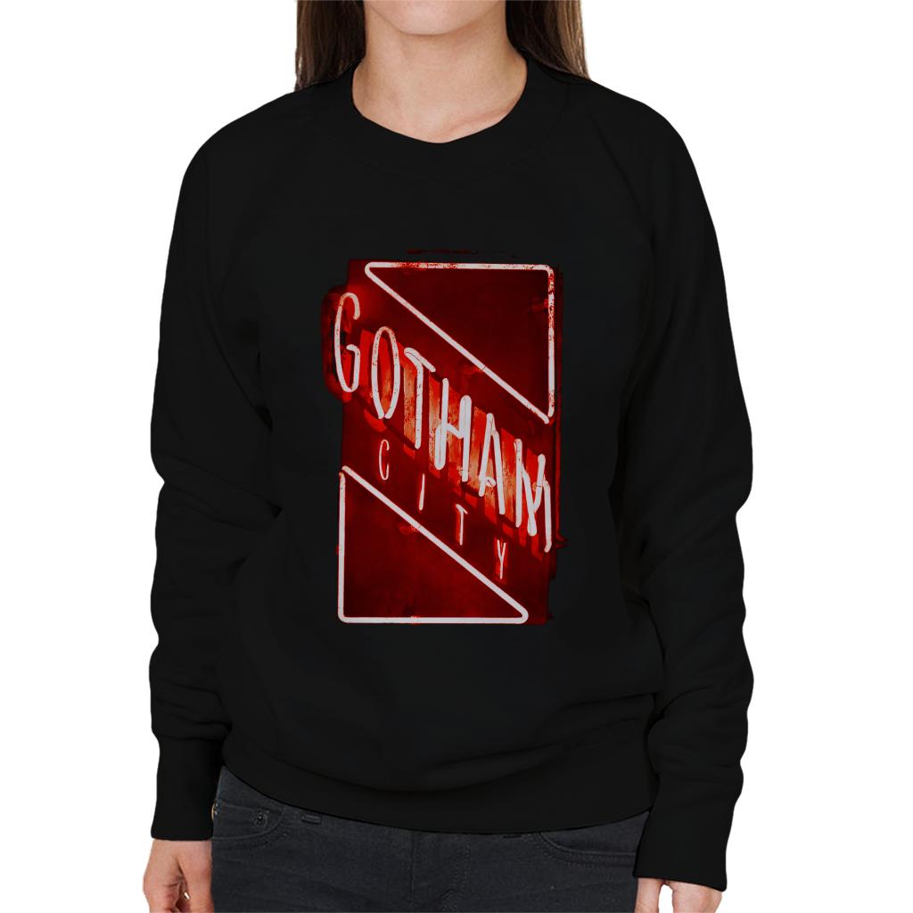 The Batman Gotham City Neon Light Women's Sweatshirt-ALL + EVERY