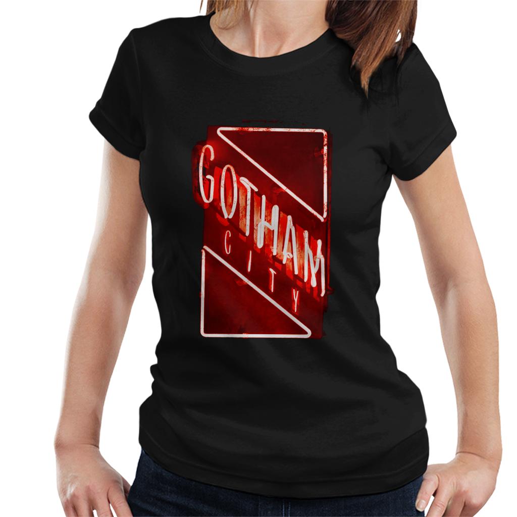 The Batman Gotham City Neon Light Women's T-Shirt-ALL + EVERY