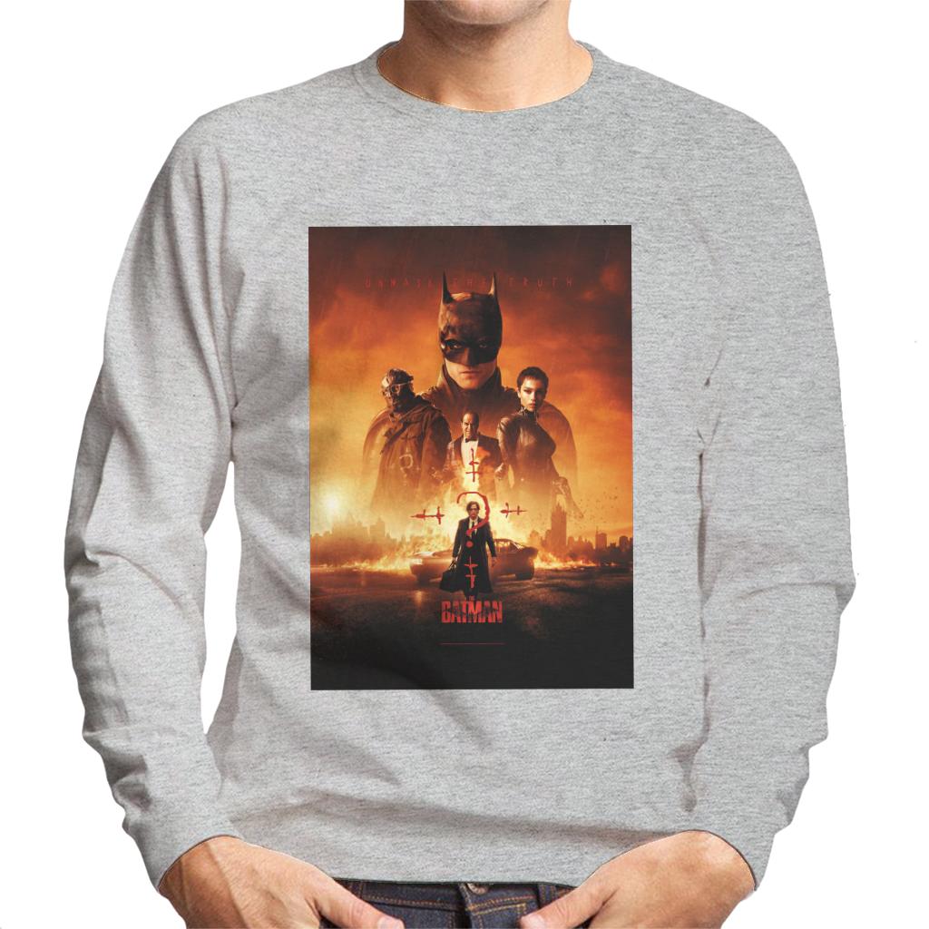 The Batman Poster Unmask The Truth Men's Sweatshirt-ALL + EVERY