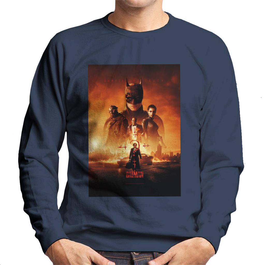 The Batman Poster Unmask The Truth Men's Sweatshirt-ALL + EVERY