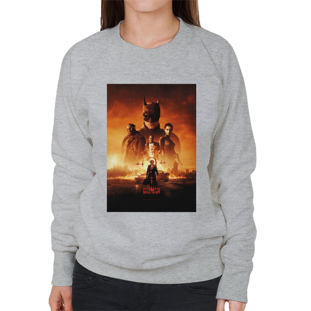 The Batman Poster Unmask The Truth Women's Sweatshirt-ALL + EVERY