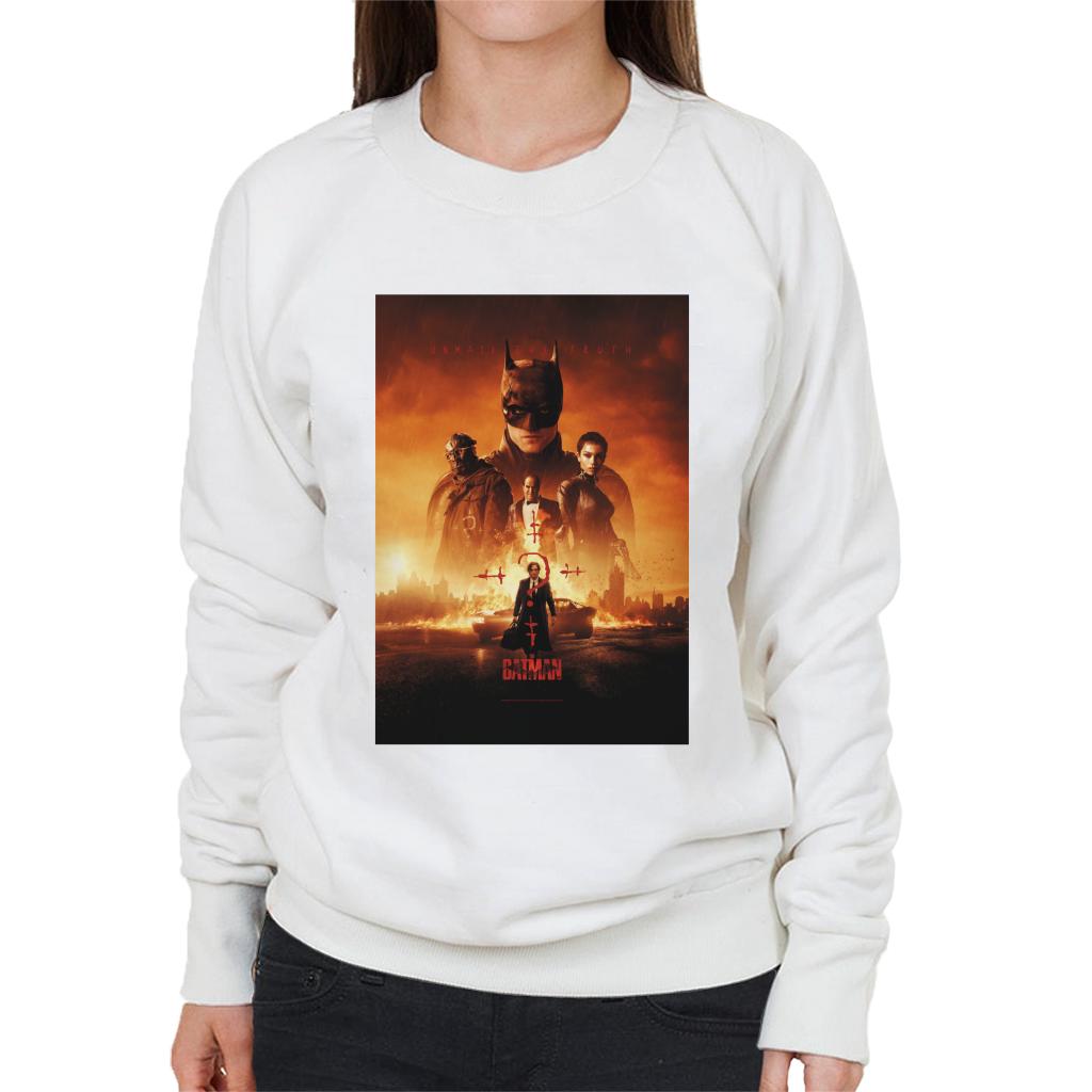 The Batman Poster Unmask The Truth Women's Sweatshirt-ALL + EVERY