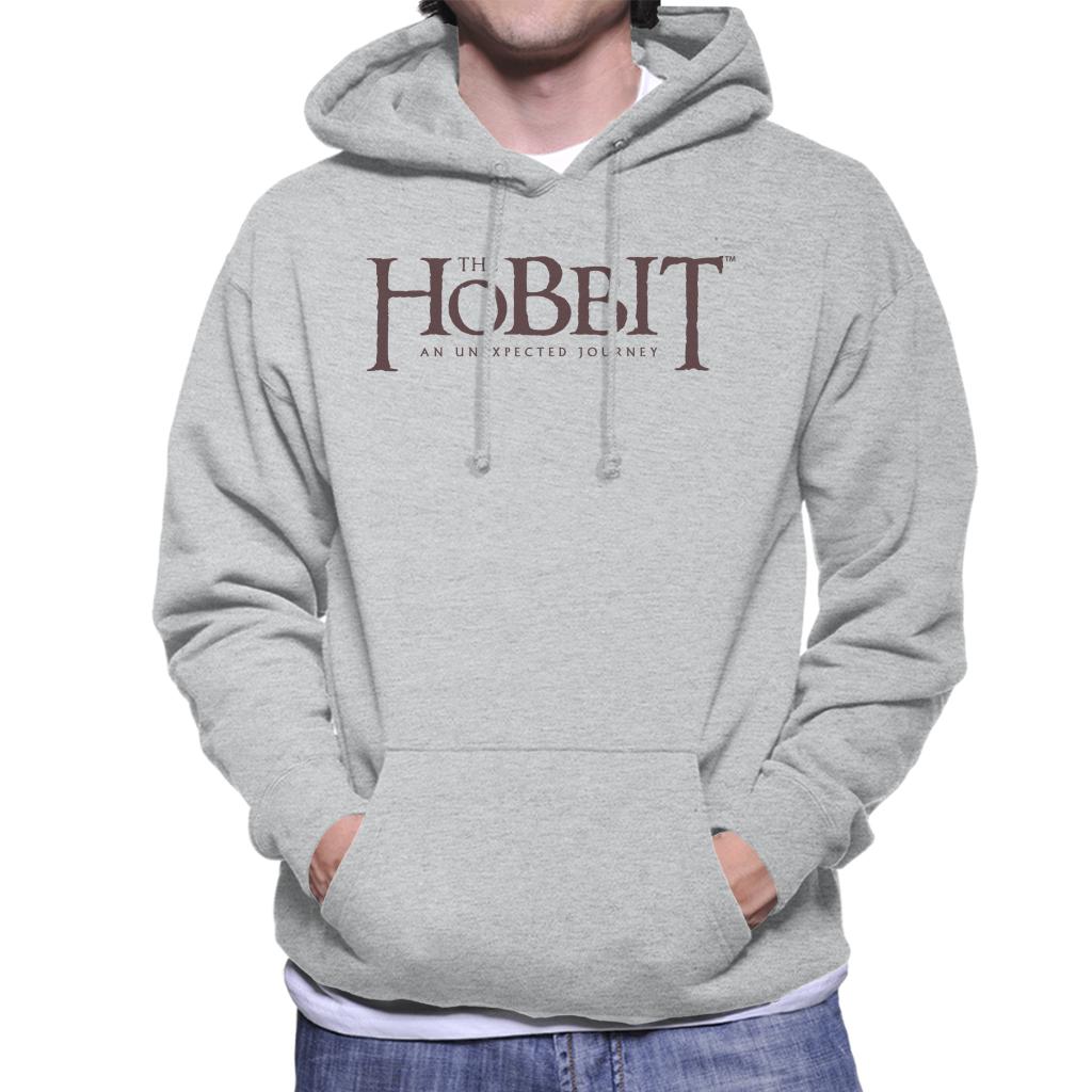 The Hobbit An Unexpected Journey Text Logo Men's Hooded Sweatshirt