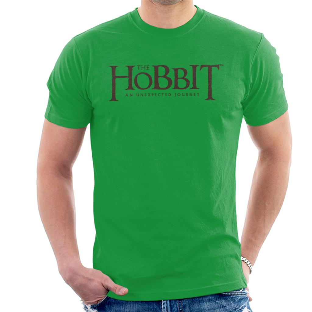 The Hobbit An Unexpected Journey Text Logo Men's T-Shirt-ALL + EVERY