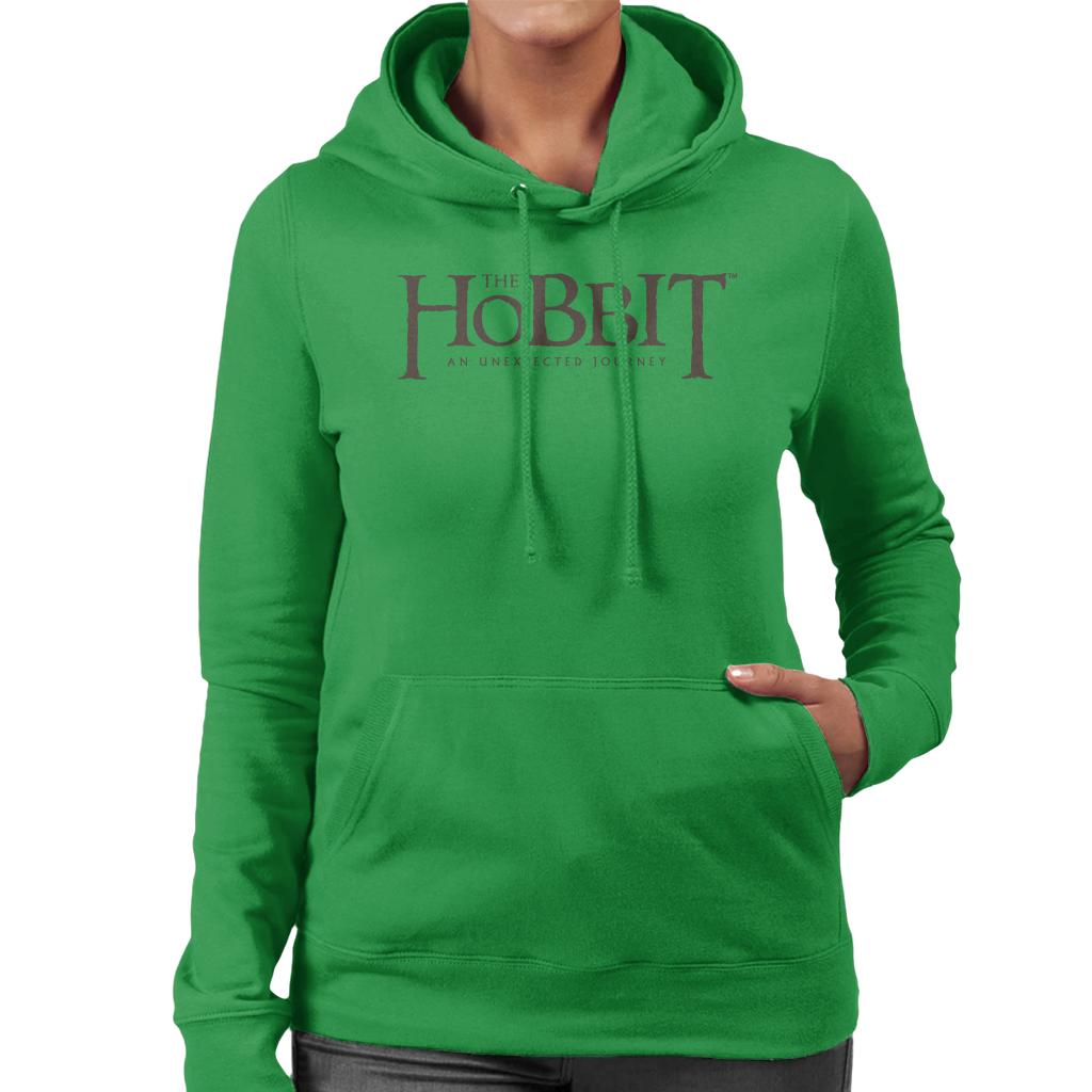 The Hobbit An Unexpected Journey Text Logo Women's Hooded Sweatshirt-ALL + EVERY