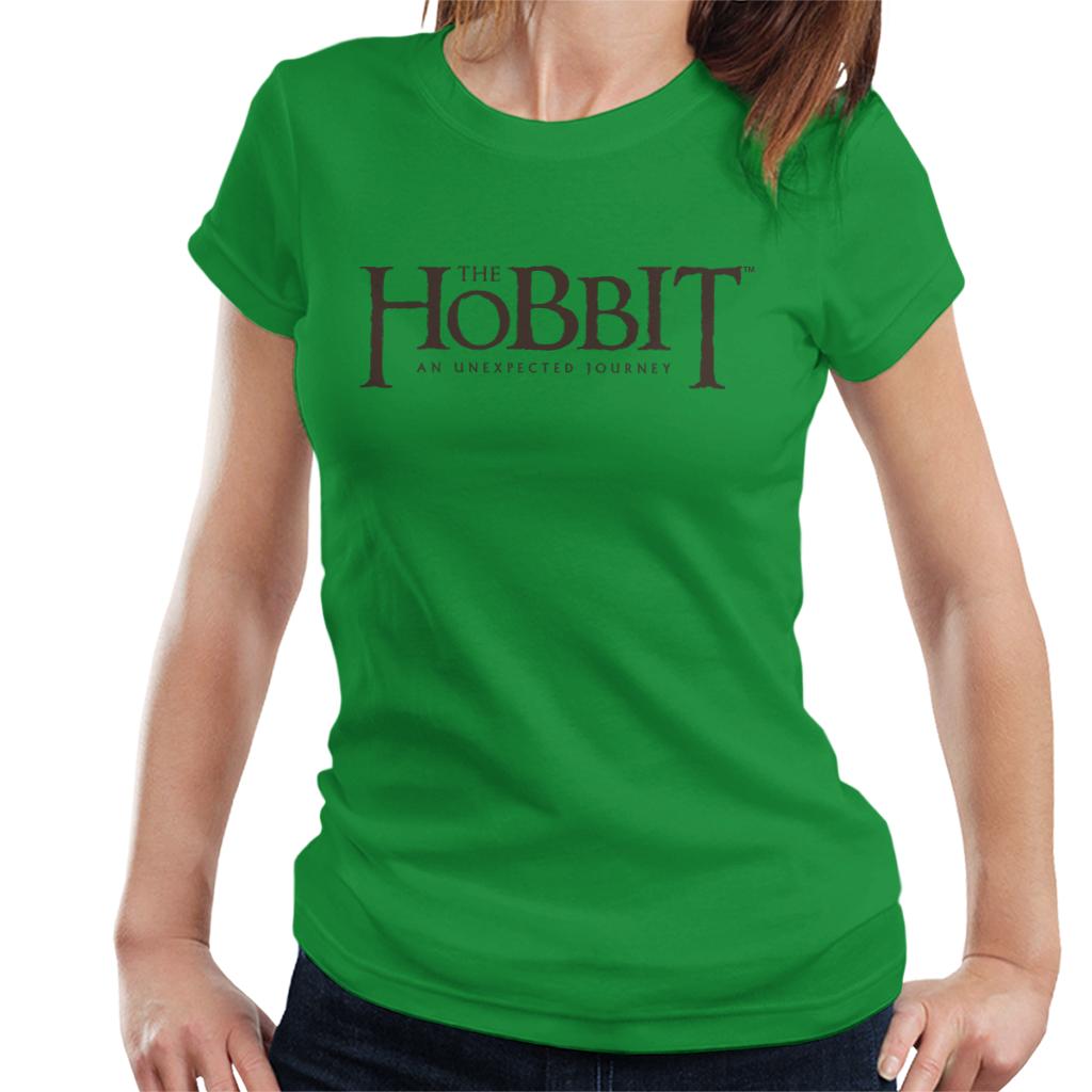 The Hobbit An Unexpected Journey Text Logo Women's T-Shirt-ALL + EVERY