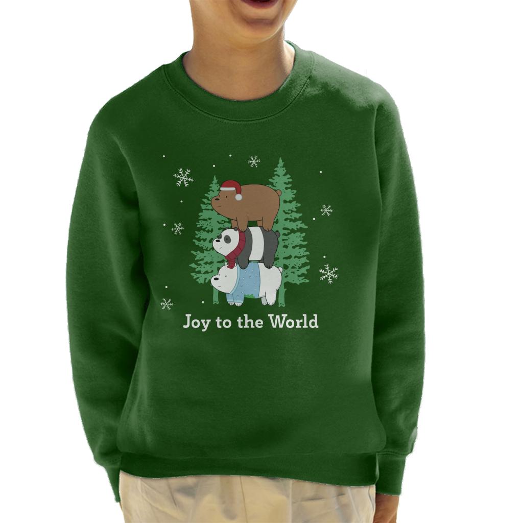 We Bare Bears Christmas Joy To The World Kid's Sweatshirt-ALL + EVERY