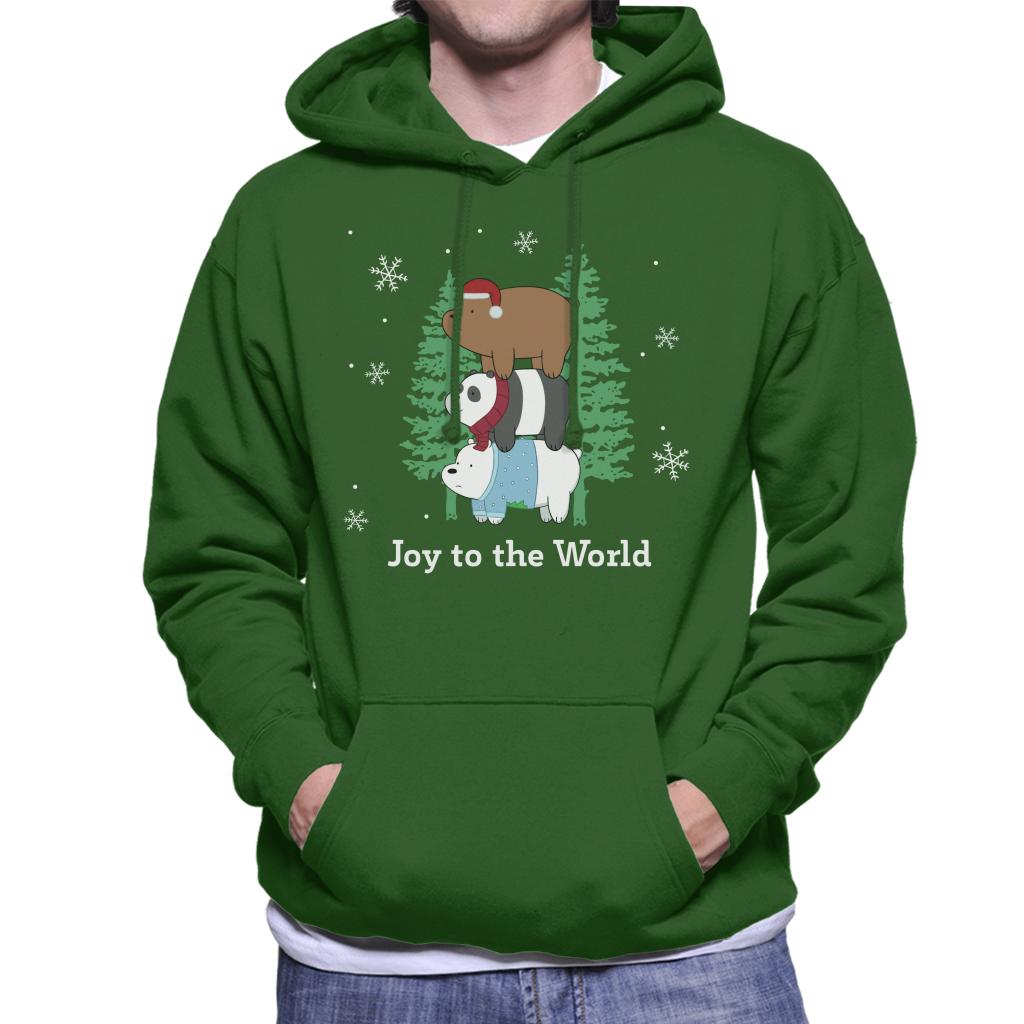 We Bare Bears Christmas Joy To The World Men's Hooded Sweatshirt-ALL + EVERY