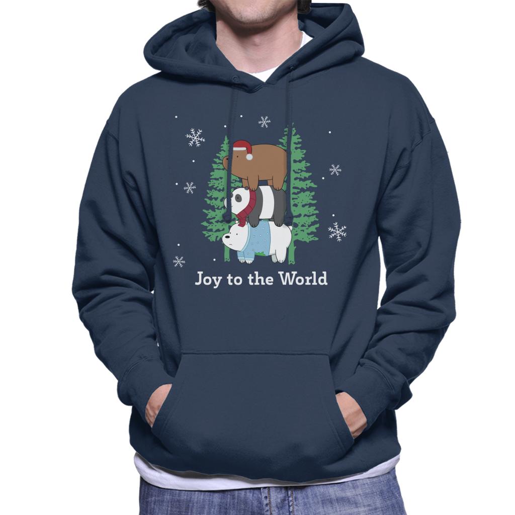 We Bare Bears Christmas Joy To The World Men's Hooded Sweatshirt-ALL + EVERY