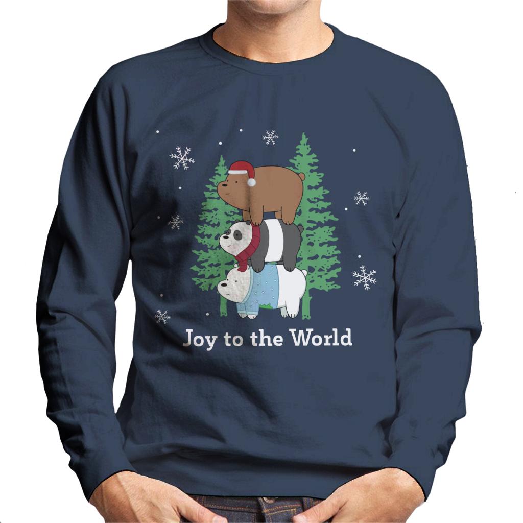 We Bare Bears Christmas Joy To The World Men's Sweatshirt-ALL + EVERY