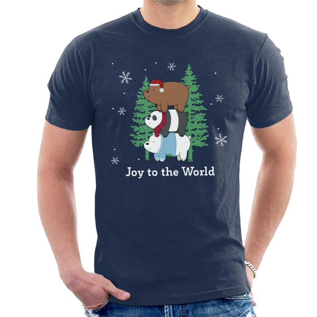 We Bare Bears Christmas Joy To The World Men's T-Shirt-ALL + EVERY