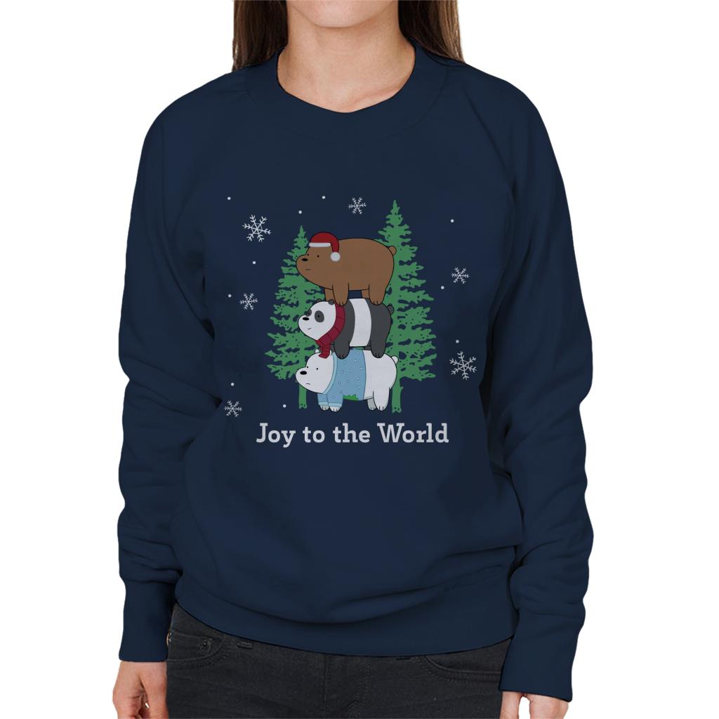 We Bare Bears Christmas Joy To The World Women's Sweatshirt-ALL + EVERY