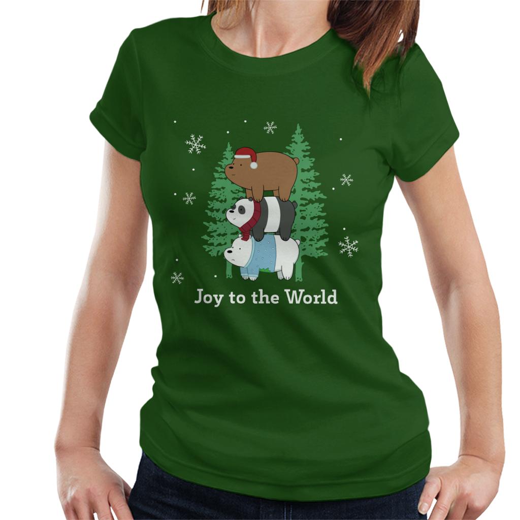 We Bare Bears Christmas Joy To The World Women's T-Shirt-ALL + EVERY