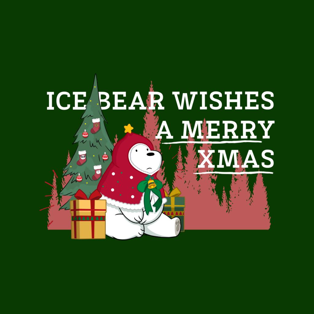 We Bare Bears Christmas Ice Bear Wishes A Merry Xmas Men's T-Shirt-ALL + EVERY