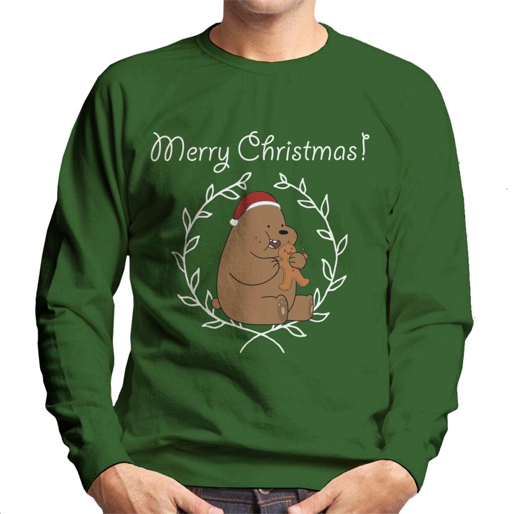 We Bare Bears Christmas Gingerbread Man Merry Xmas Men's Sweatshirt-ALL + EVERY