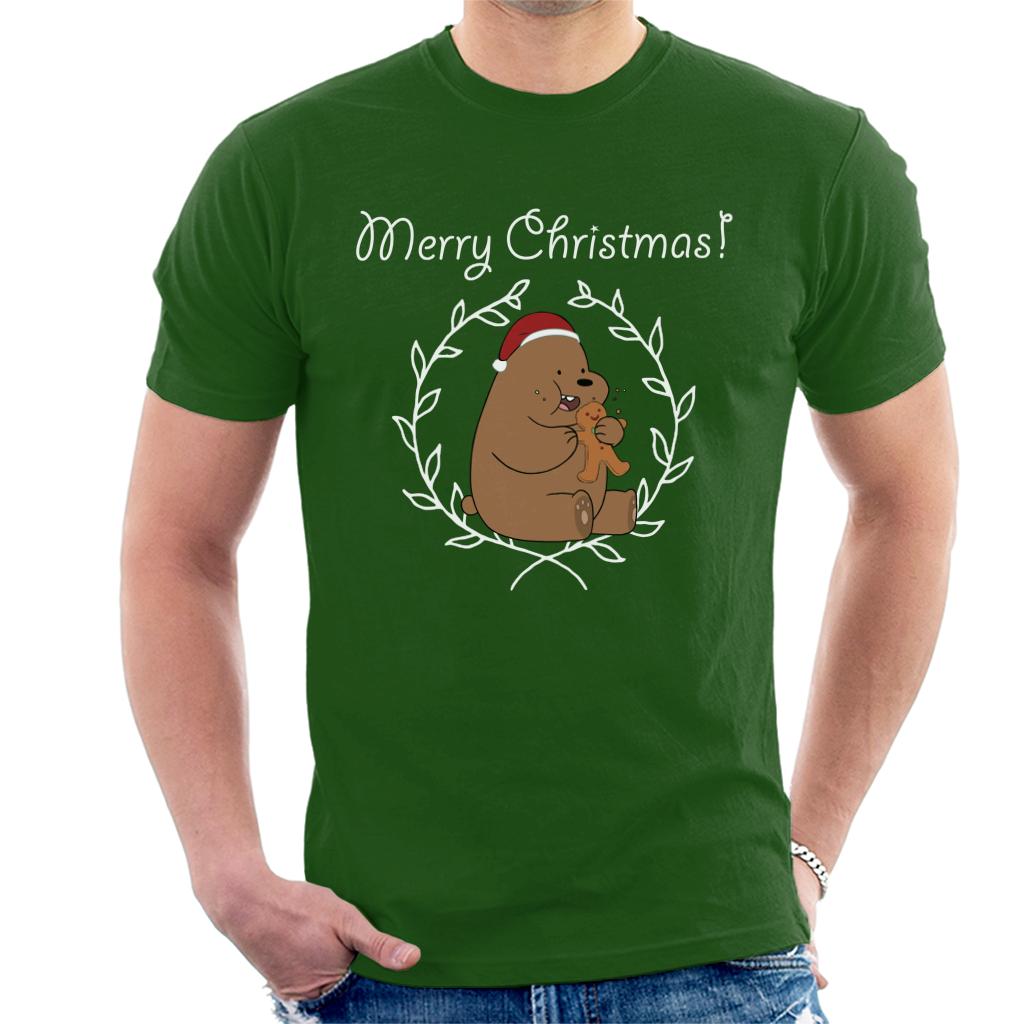 We Bare Bears Christmas Gingerbread Man Merry Xmas Men's T-Shirt-ALL + EVERY