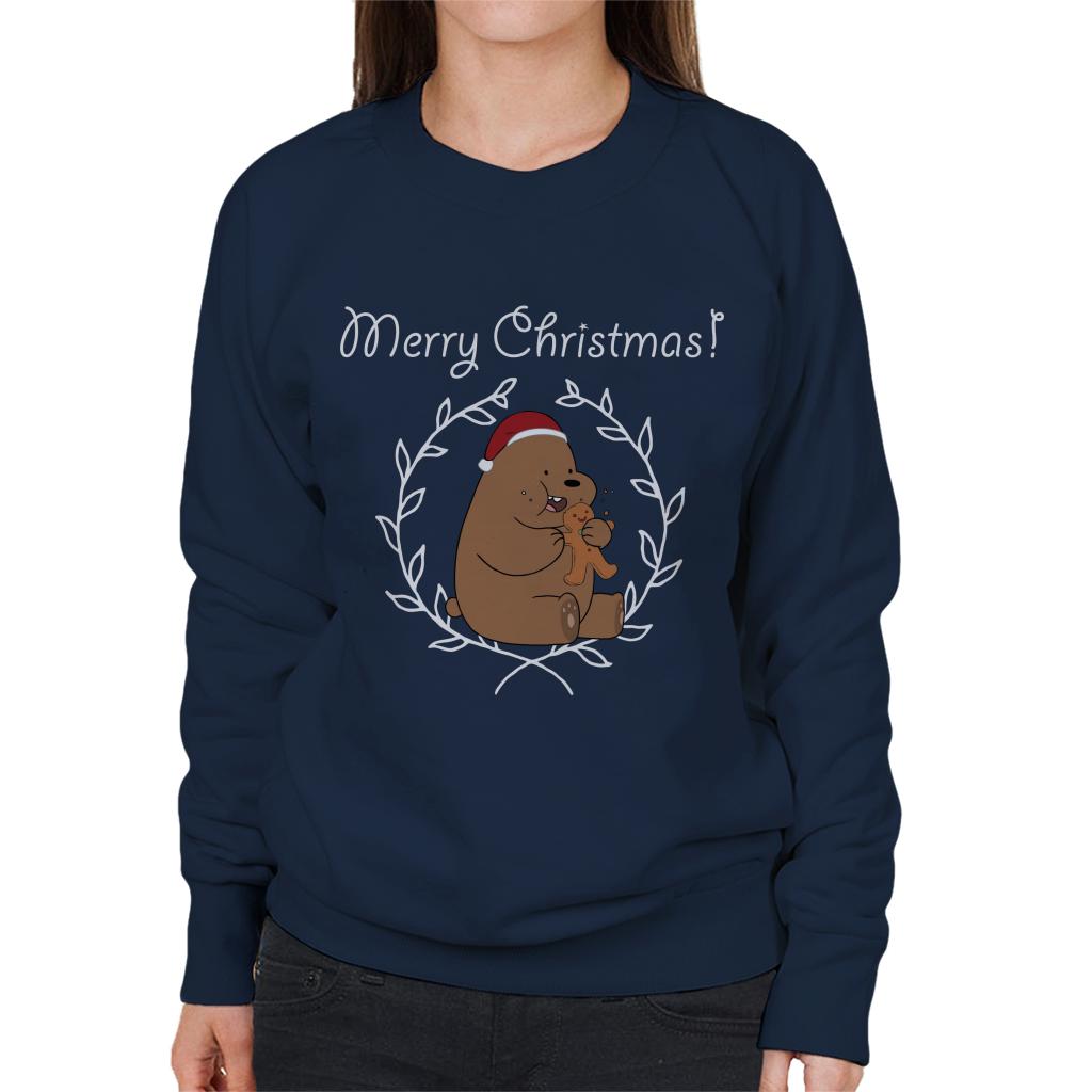 We Bare Bears Christmas Gingerbread Man Merry Xmas Women's Sweatshirt-ALL + EVERY