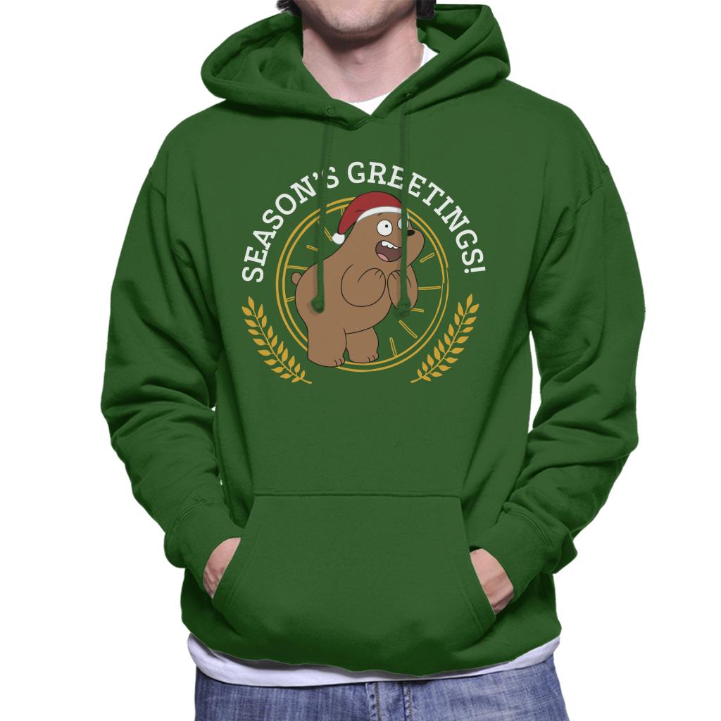 We Bare Bears Christmas Season's Greetings Men's Hooded Sweatshirt-ALL + EVERY